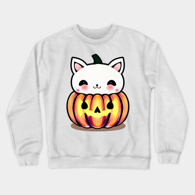 Pumpurrkin Poppet Crewneck Sweatshirt by KawaiiNimbus